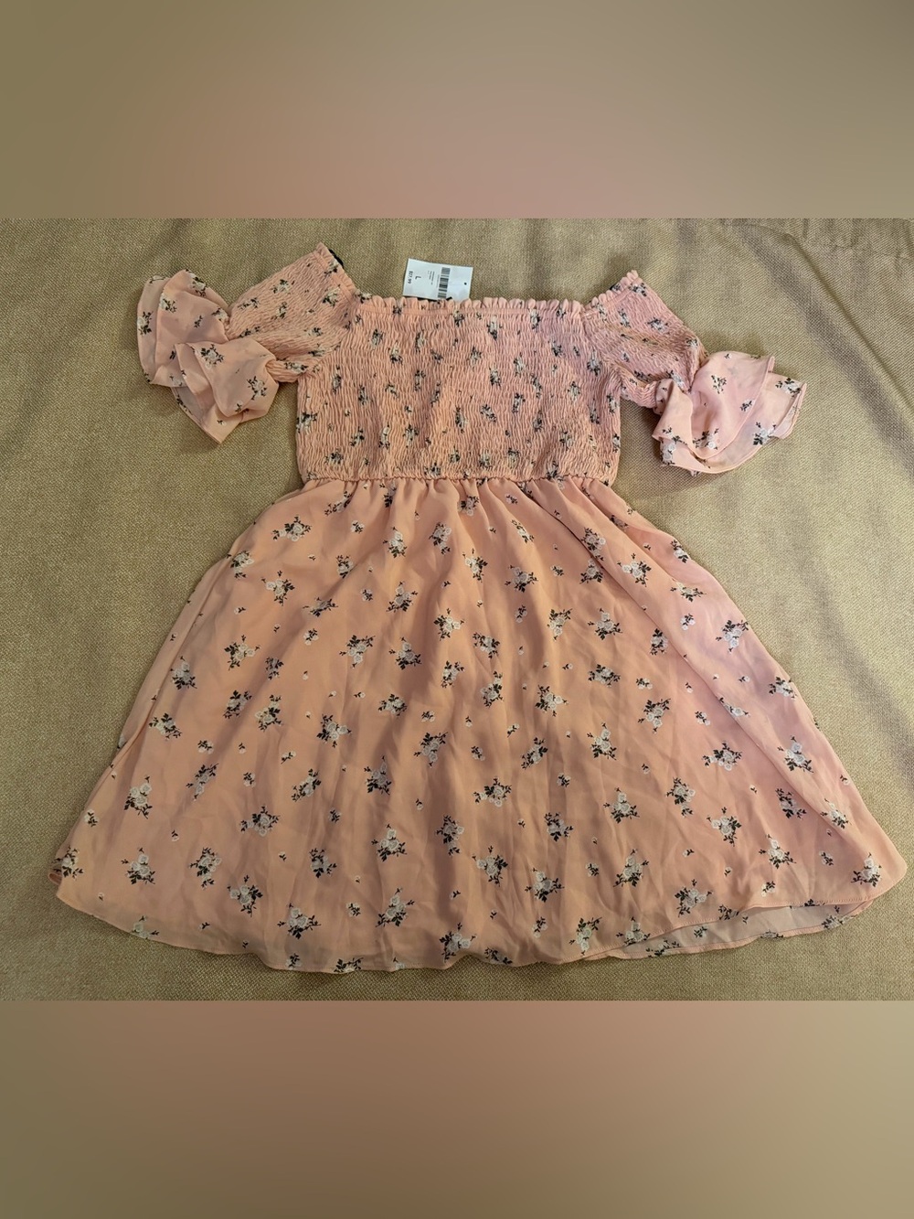 Forever 22 Women’s Pink Floral Off-Shoulder Dress Size L